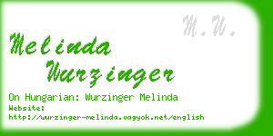 melinda wurzinger business card